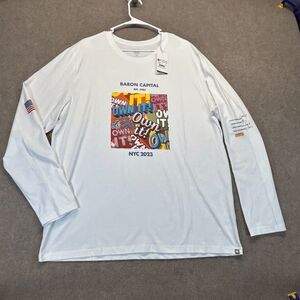 FIGS Long Sleeve T Shirt Women's 2XL White Super Soft Baron Capital 2023 NEW